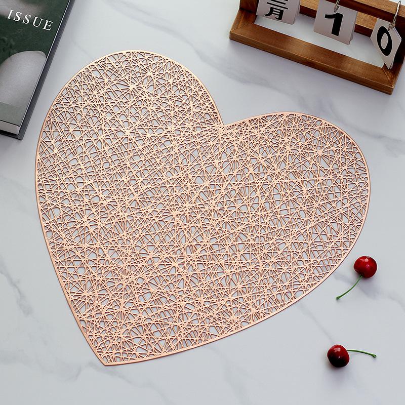 Light Luxury Placemat Table Mat Wide Application PVC Table Decor Round Protector Mat Heat Resistant Pad for Kitchen Accessories