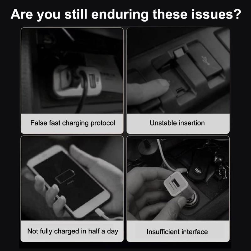 350W Car Phone Charger Usb Type C Super Fast Charge In Car With Led Voltage Monitor For Iphone Samsung Huawei Oneplus Vivo Oppo