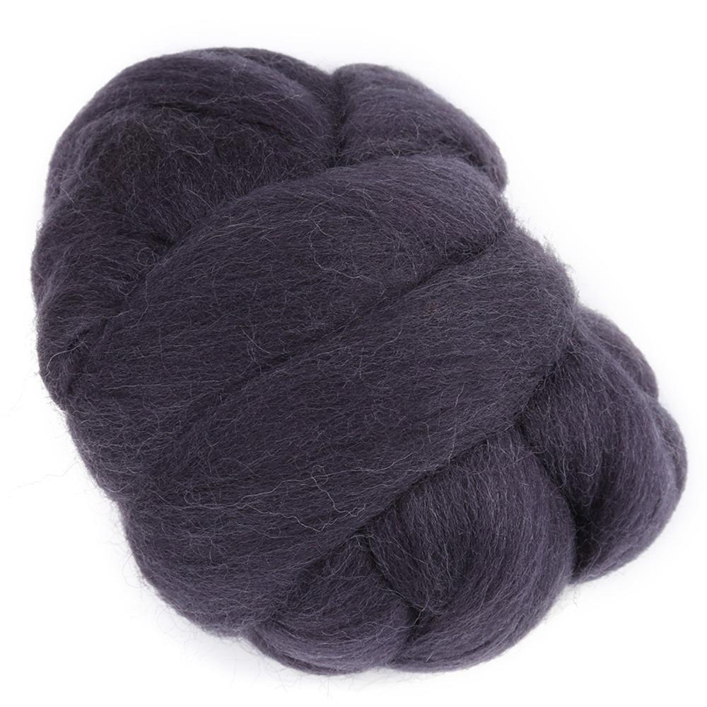 

Felt Making 55g Colored Needle Felting Wool Soft Texture Blue Wool Roving Wool Yarn Needle Felting темно-сірий колір