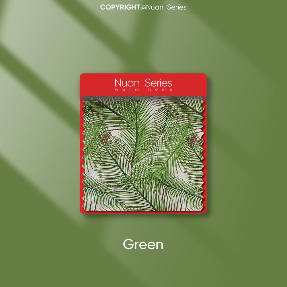 

1 шт. полузатемняющие шторы в тропическом стиле с зеленым растительным принтом, небольшие свежие шторы с бахромой для окон, балкона, спальни, гостиной, домашнего декора, серия Nuan W150cm x L60cm зелёный