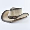 Panama Jazz Strohhut für Damen Herren Sommer Western Stil Strand Cowboyhut Faltbar Winddicht Seil UV Sonnenschutzhut