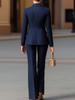 Women's Suit Set Early Spring Fashion Simple Lines Double-Row Button Two-Piece Set