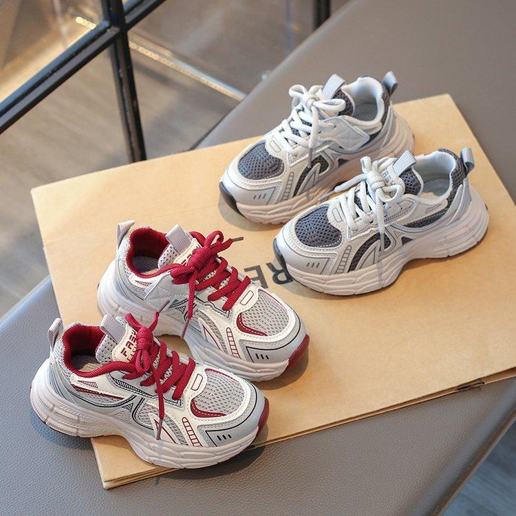 Children's dad shoes 2025 spring and autumn new girls soft-soled sports shoes boys lightweight breathable dad shoes medium and old children