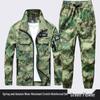 Men's Durable Camouflage Workwear Set: Wear-Resistant, Tear-Resistant, Dirt-Resistant Overalls for Outdoor, Auto Repair, and Labor Protection.