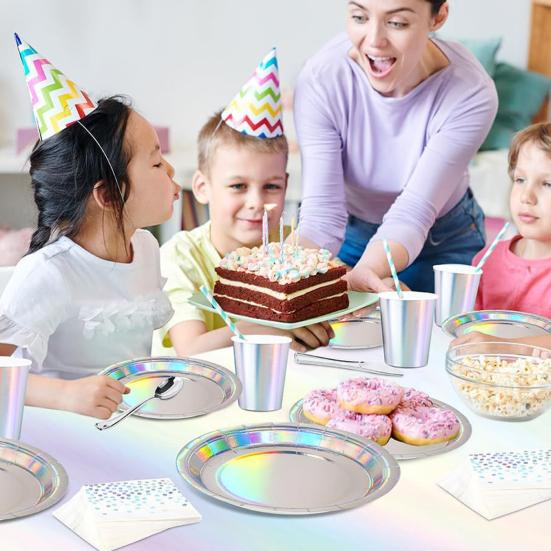 Față de masă cu sclipici, 3 bucăți, holografică, acoperită de masă, dreptunghiulară, discoteca, pentru decorațiuni pentru petrecerea de naștere