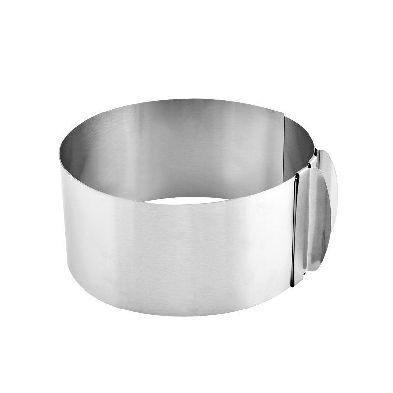 Stainless Steel Adjustable Telescopic Mousse Ring Cake Mold – Round, Bottomless, Removable Baking Tool