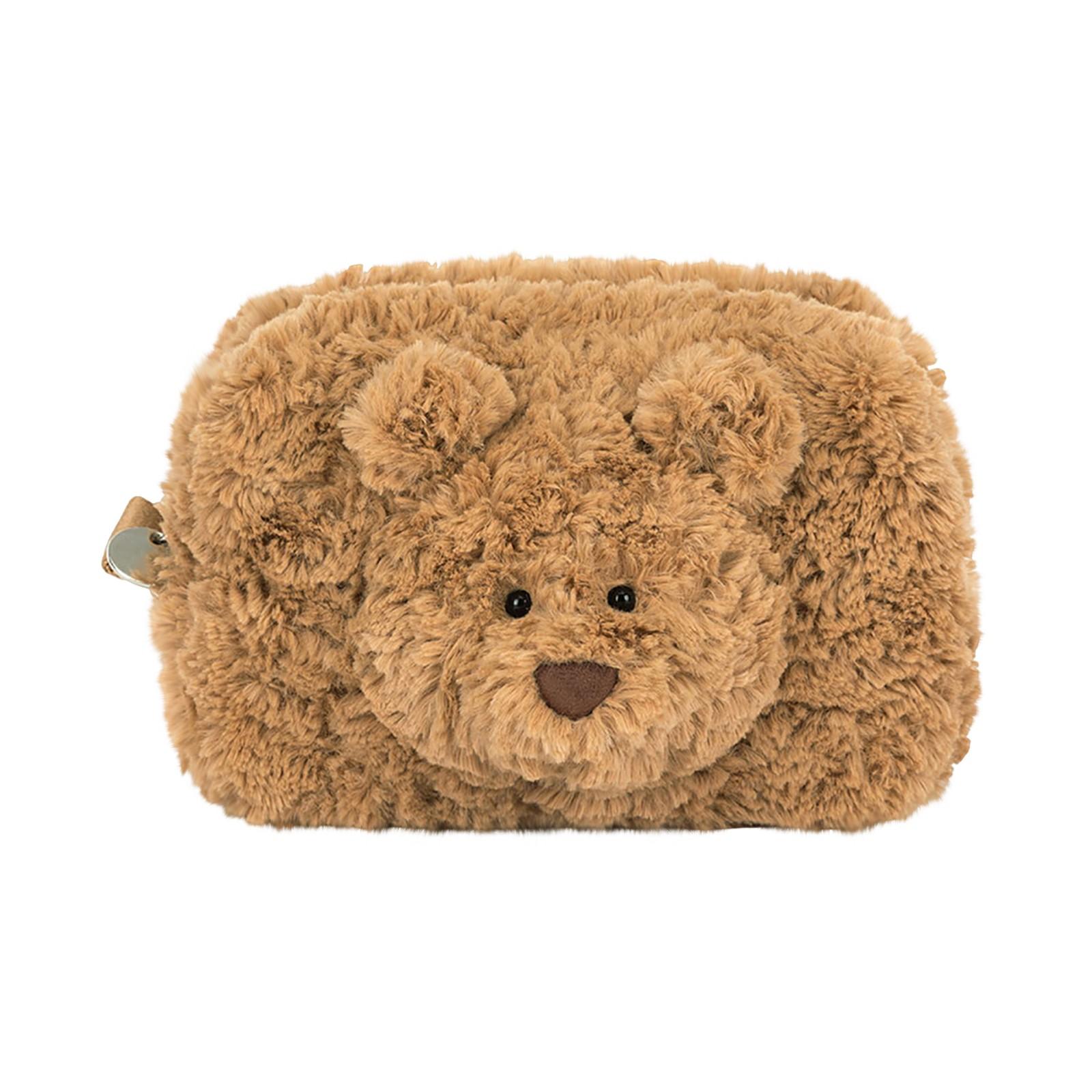 

Милый плюшевый пенал, студенческий пенал, подарок к школе, подарок-сюрприз для детей One Size коричневый