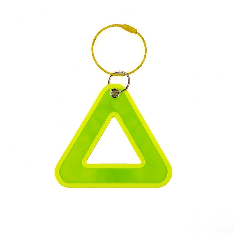 1PC Reflective Signs Triangle Signs Safety Warning For Bicycle Hanging Tag W Elastic Cord Bike Night Visible Riding Safety