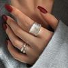 Exquisite Geometric Adjustable Copper Ring For Women In Chic Ins Style Perfect For Fashionable Outfits And Casual Wear