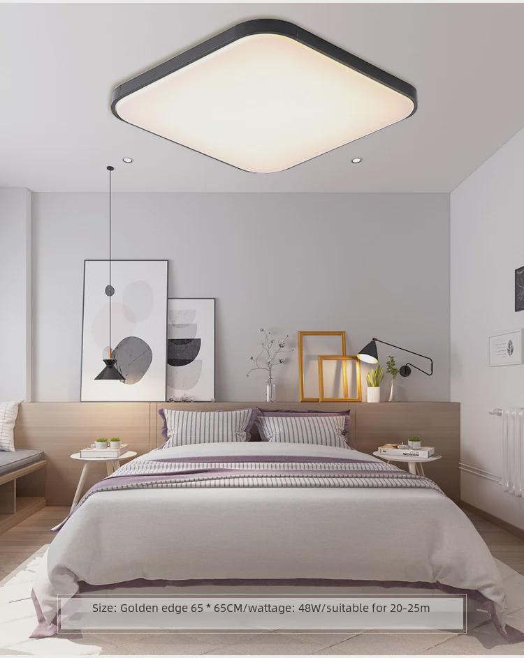 Modern Rectangular Aluminum LED Ceiling Lamp for Bedroom, Study, Living Room, and Engineering Lighting