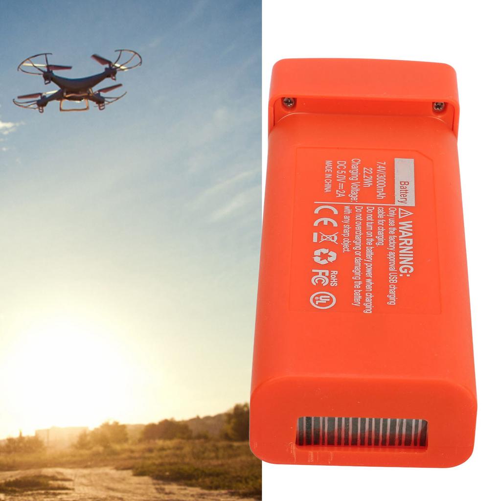 RC Drone Lithium Battery 7.4V 3000mAh Drone Battery Replacement for LYZRC L800 PRO2