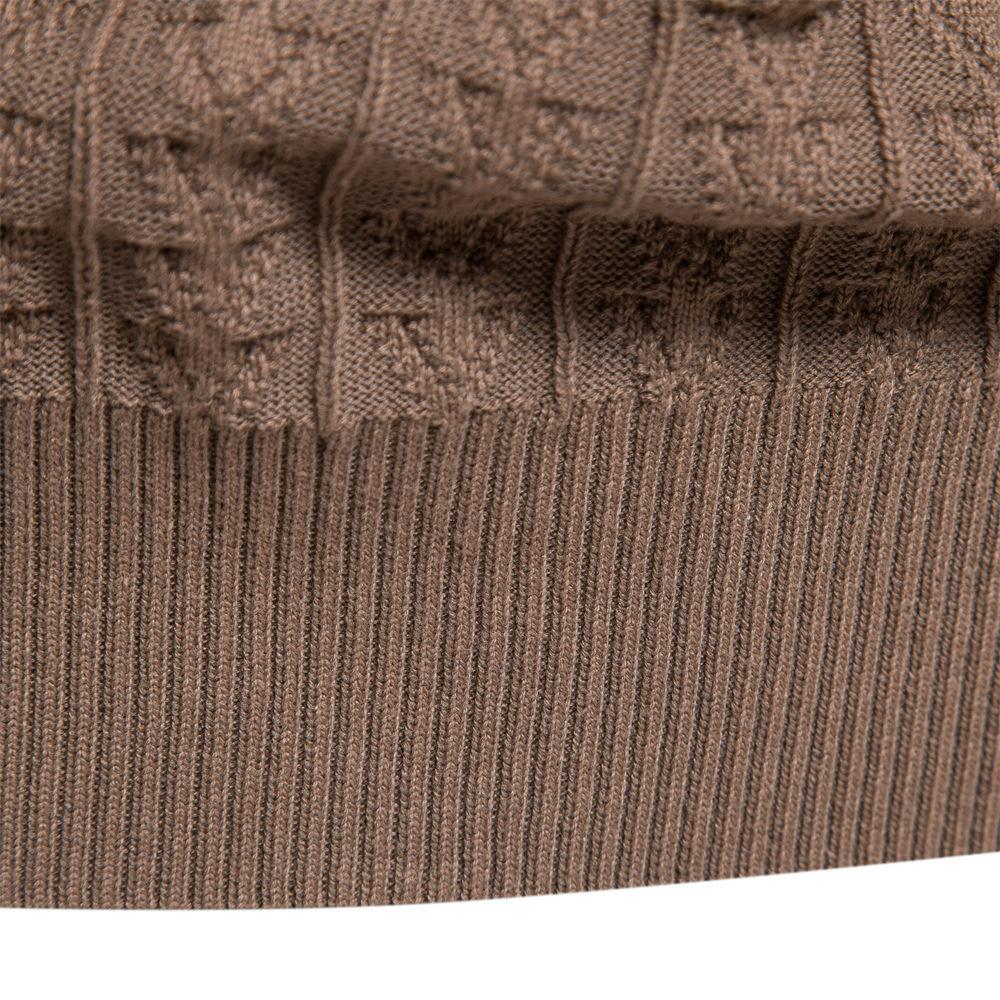 Podzim a zima Nový styl Pánský svetr svetr s vysokým límcem Jednobarevný Pánský svetr Business Casual Svetr Pánské