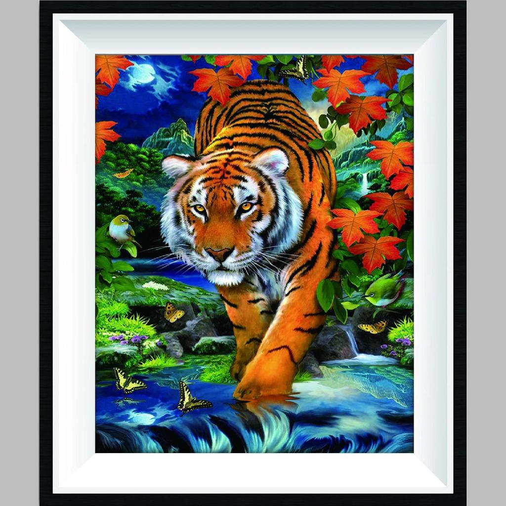 5D Embroidery Painting Cross Stitch Needlework Tiger Mosaic DIY Home Decor 5D Embroidery Painting Cross Stitch Needlework Tiger Mosaic DIY Home Decor