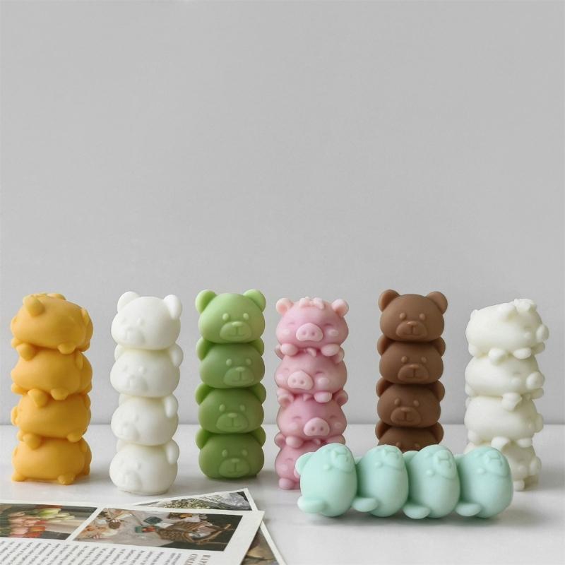 Animal Candle Making Silicone Molds Reusable Animal Shape Silicone Mold for Unique Candle Making and Desk Ornament