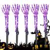 Path Lights LED Lights with Stake Halloween Hand Skeleton Design Waterproof Lamp for Party Outdoor Garden Lawn Patio Driveway