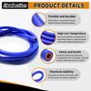 3/8"X5FT(ID:10MM) Silicone Heater Hose Blue and Red Coolant Radiator Vacuum Line, Reinforced High Temperature Reinforced 4MM Thick(0.16 In) (3/8"