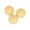 Set of Round Silicone Beads - 15 Mm - Yellow - 3 Pcs
