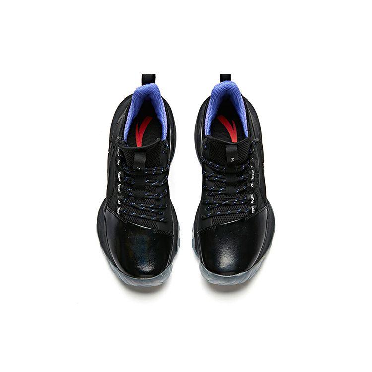 Anta Badass Cement Nemesis Synthetic Leather Shock Absorbing Non-Slip Wear-Resistant Low-Top Retro Basketball Shoes Men Sneaker Black 91931101-3