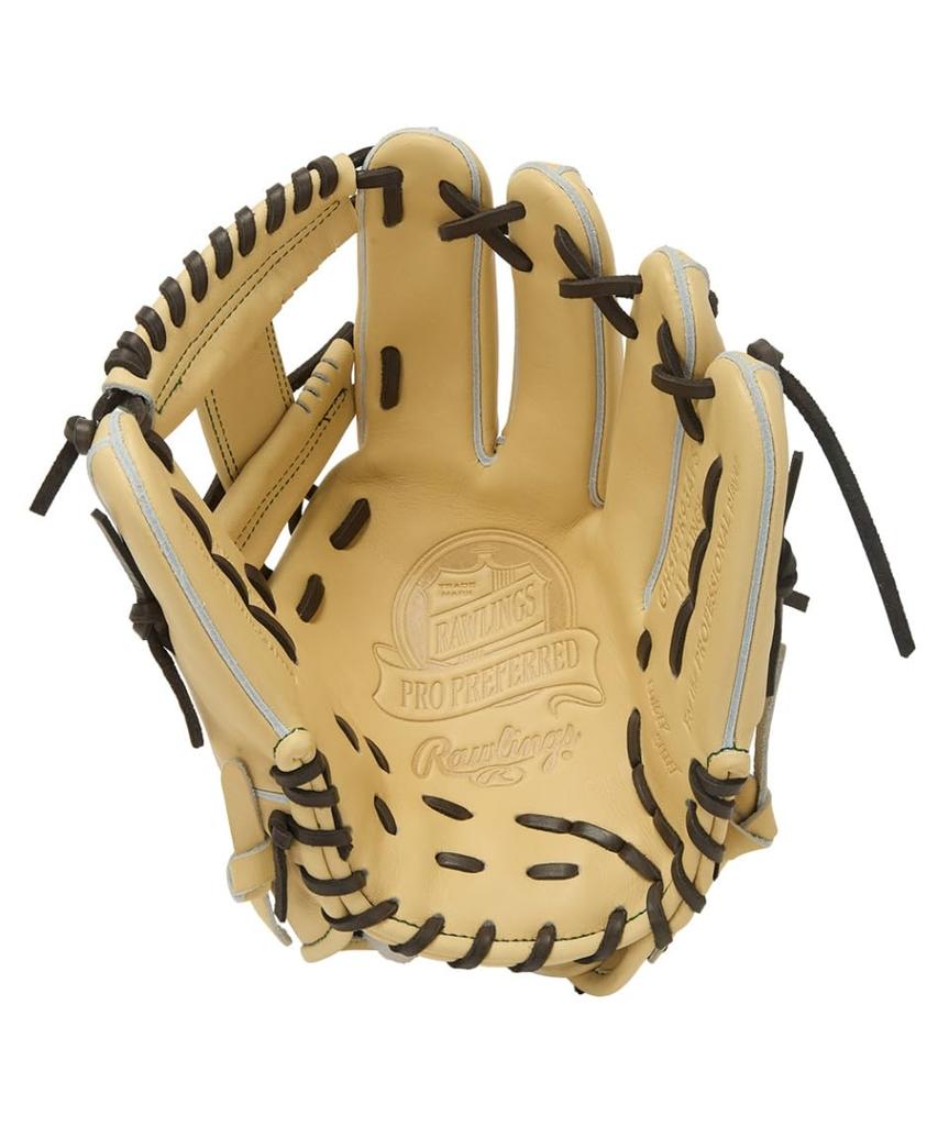 Rawlings PRO PREFERRED GH5FPR934FS Baseball Gold Throw Glove, Hardball, Infielder's Glove, Tan, 11.5 inches, Right-Handed