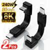 2-1PCS 52mm USB4.0 PD240W Type-C To Type-C Portable Fast Charging Short Cable 80Gbps 8K@60Hz Video for IPhone15-17 IPad Tablet
