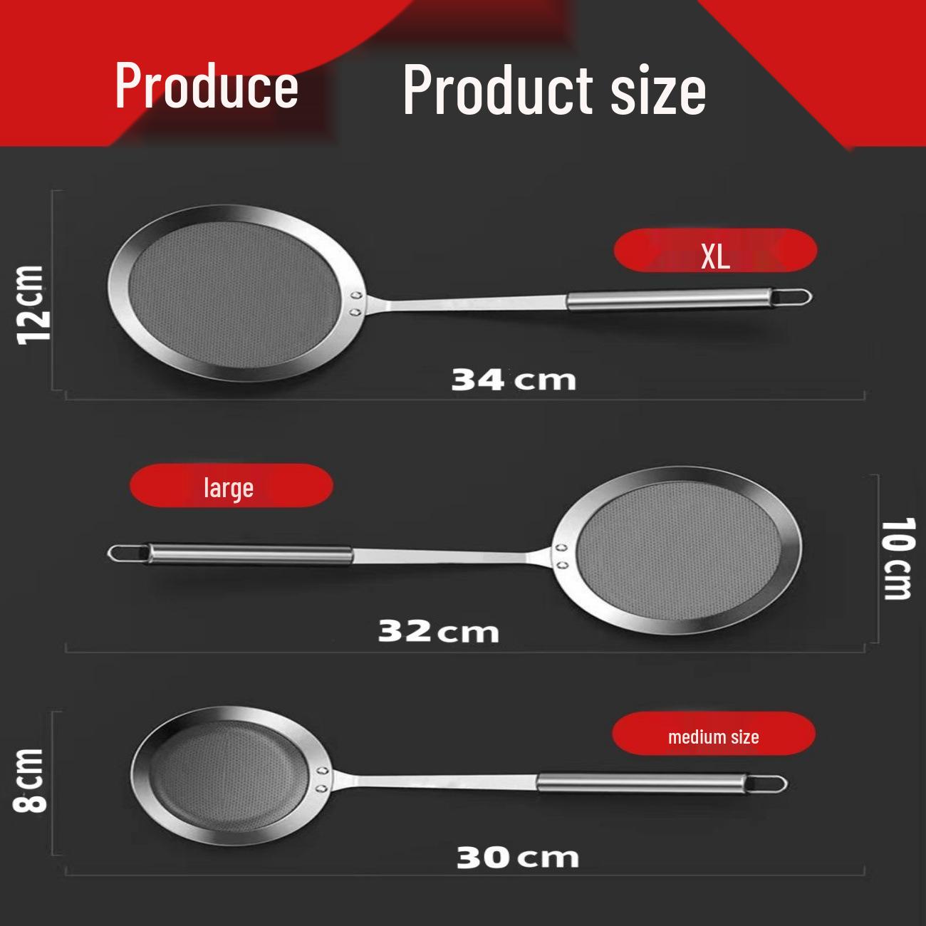 

Скиммер из нержавеющей стали 304, 100 меш: Сверхтонкая ложка-фильтр для рыбных костей, сока и осадка после жарки во фритюре