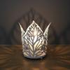 1PC Nordic Iron Art Hollow Leaf Candlestick Vintage Candle Holder Home Decoration Crafts Wedding Banquet Props