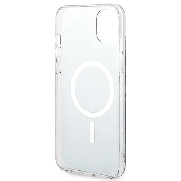 Guess GUBPP14SHMEACSK Case+ Charger Set iPhone 14 / 15 / 13 6.1" black/black hard case Marble MagSafe