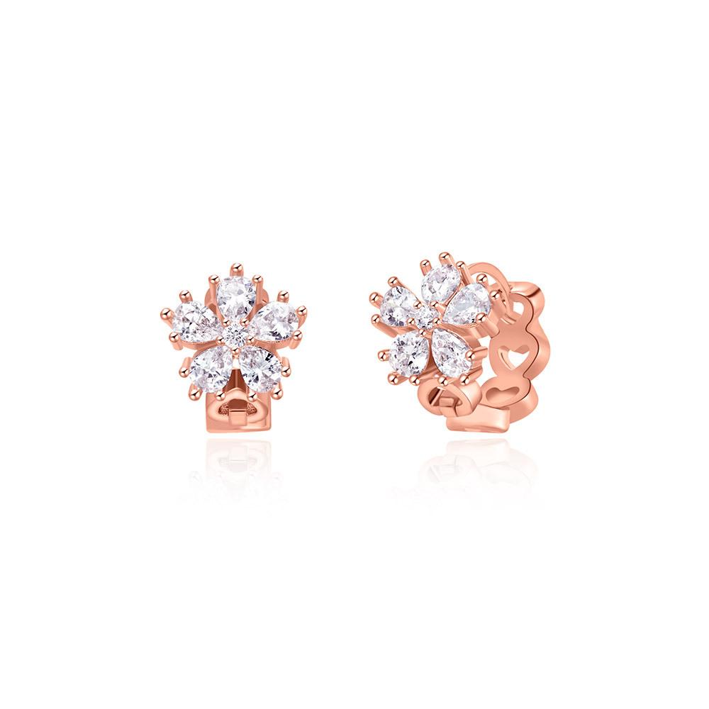 Dieuamour 14K Gold Pin Bello Mini Flower One-Touch Earrings