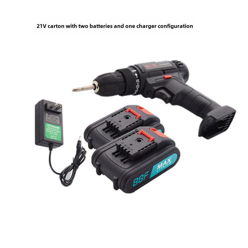 Zuoguan lithium electric drill: Dual-speed rechargeable pistol drill with multifunctional household screwdriver.