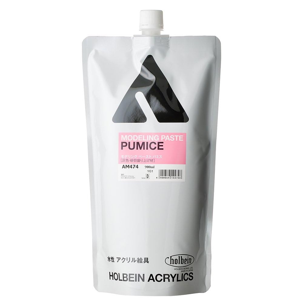 

Holbein Acrylic Medium AM474 900ml Modeling Paste Pumice (Gray Sand Grain Raising Material) 14474