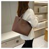 New Retro Vintage Faux Leather Tote Bag for Women Large Capacity Office Commute Shoulder Handbag