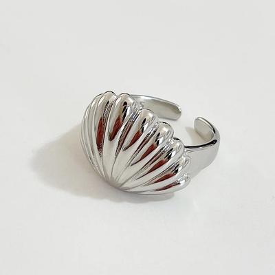 Anillo Irregular para mujer, concha abierta, estilo Retro Simple, anillos hechos a mano, joyería, regalo de cumpleaños