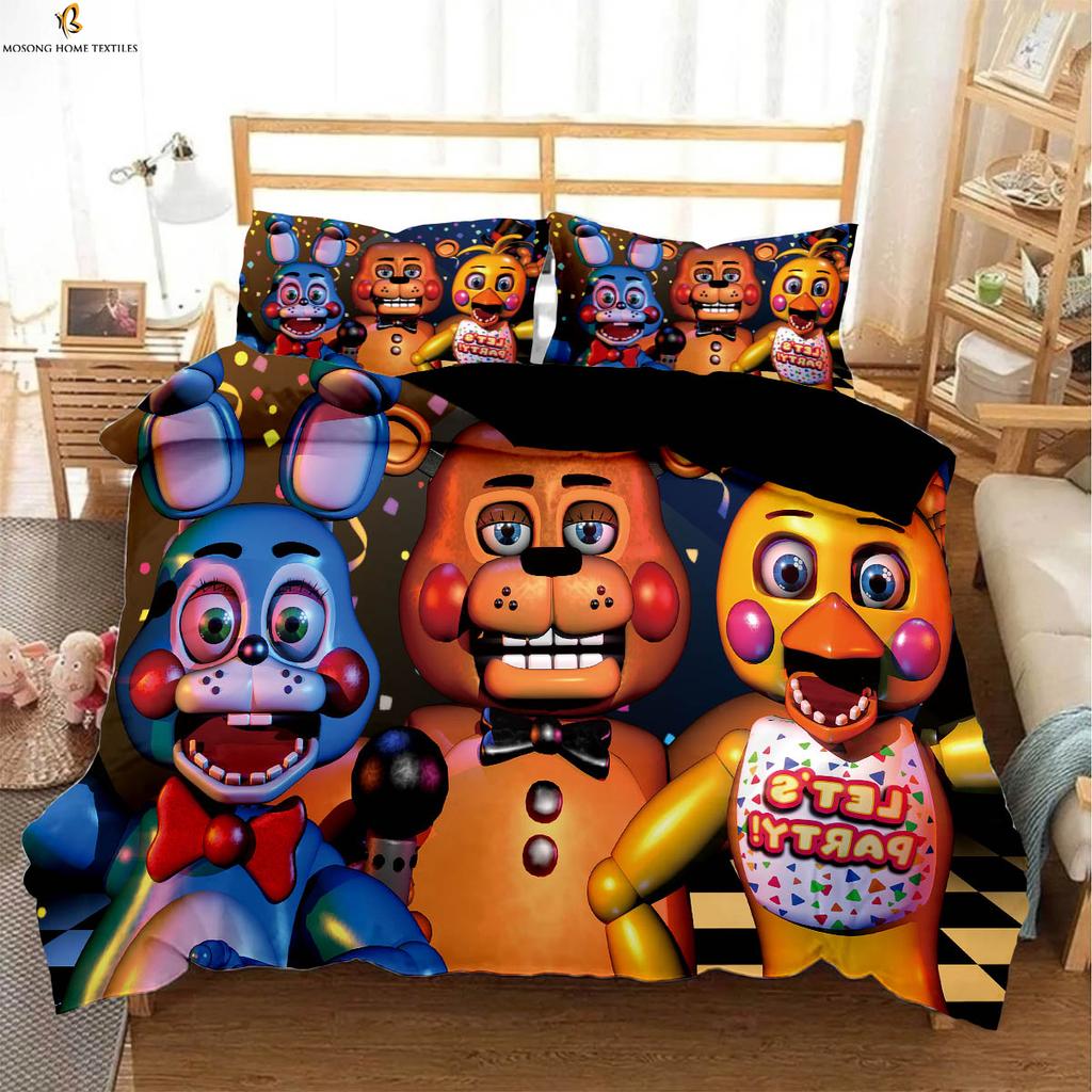 Dark Game 3D Printed Quilt Cover Kids Gift Bedding Set Quilt Cover Pillowcase 3 Pieces 100% Polyester Machine Washable