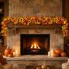 Artificial Pumpkin Sunflower Maple Leaf Garland for Autumn Harvest Festival Halloween Thanksgiving Indoor Outdoor Decor