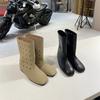 Hollow Breathable Martin Boots Women's Autumn and Winter New Fashion Versatile Maillard Retro Hole Shoes