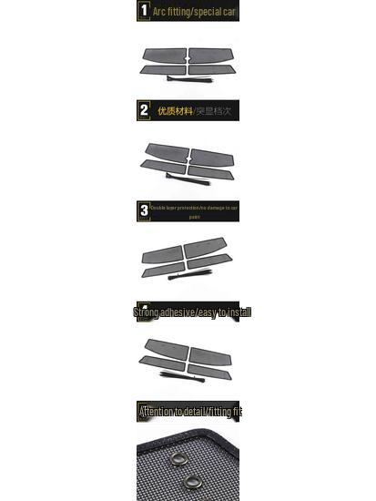 Fits 18-19 GS4: Insect Screen Sequins Diamond Mesh Radiator Guard Panel Car Accessory