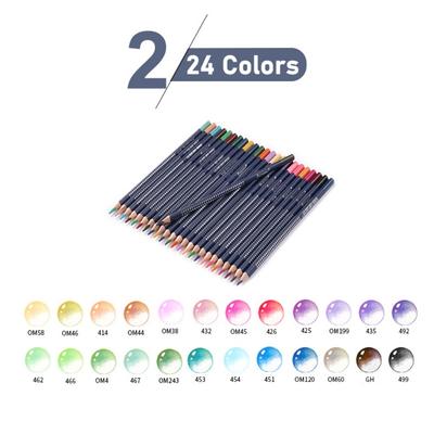 Holz 12/24/36 Farben Buntstiftset Malerei Kunst Aquarellstiftset mit Pinsel Professionell Bunt