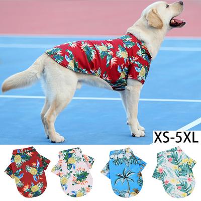 Hawajskie koszule plażowe dla zwierząt Letnie ubrania dla psów dla szczeniąt Małe duże koty pies Chihuahua kostiumy dla zwierząt XS-5XL