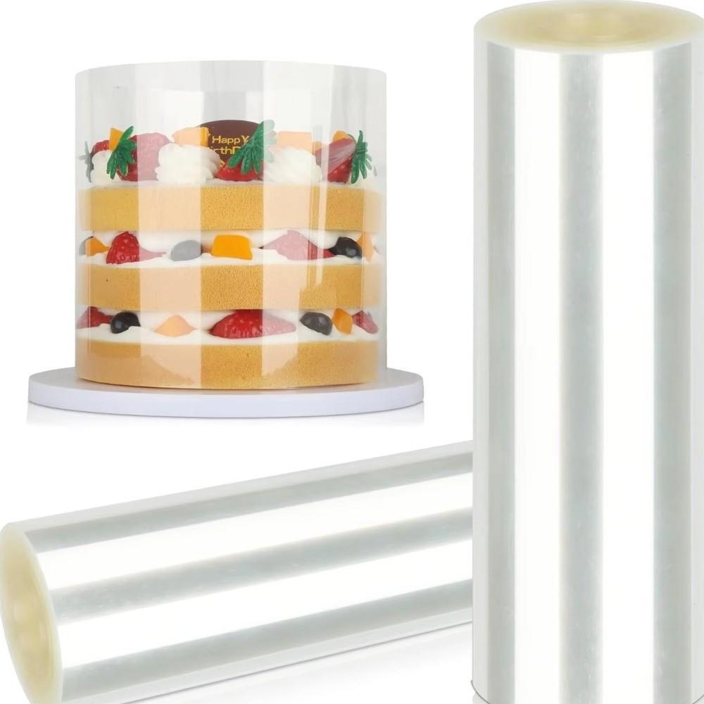 10m/Roll Cake Collars Transparent DIY Mousse Cake Surround Film Cake Decoration Acetate Surround Films for Chocolate Mousse Cake