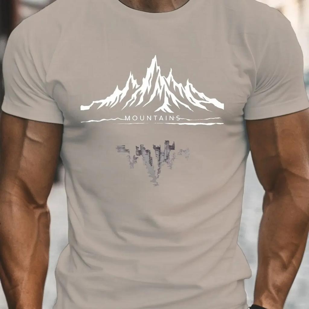Summer New Unisexs Casual Short Sleeve 3d Mountain Graphic T Shirt For Unisex Outdoor Breathable Sports Tshirt Street Unisex Clothes