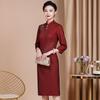 Elegant Mom's Plus Size Qipao Dress for Wedding or Celebration
