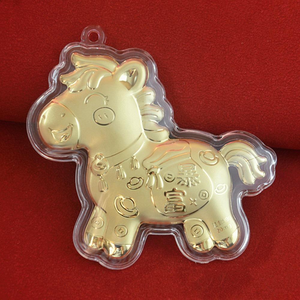 Creative Golden Horse Accessories Year of Horse Mascot Dolls Gold Pony Keychain Accessories Cute Chinese Style