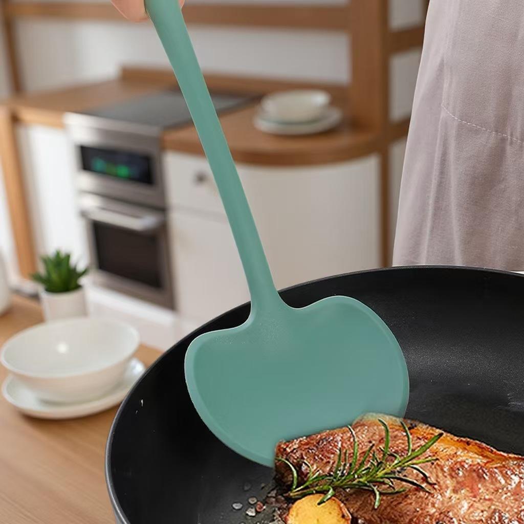 1pc Silicone Mushroom-shaped Long-handled Spatula, Non-stick Pan Spatula, High-temperature Resistant Stir-frying Spatula
