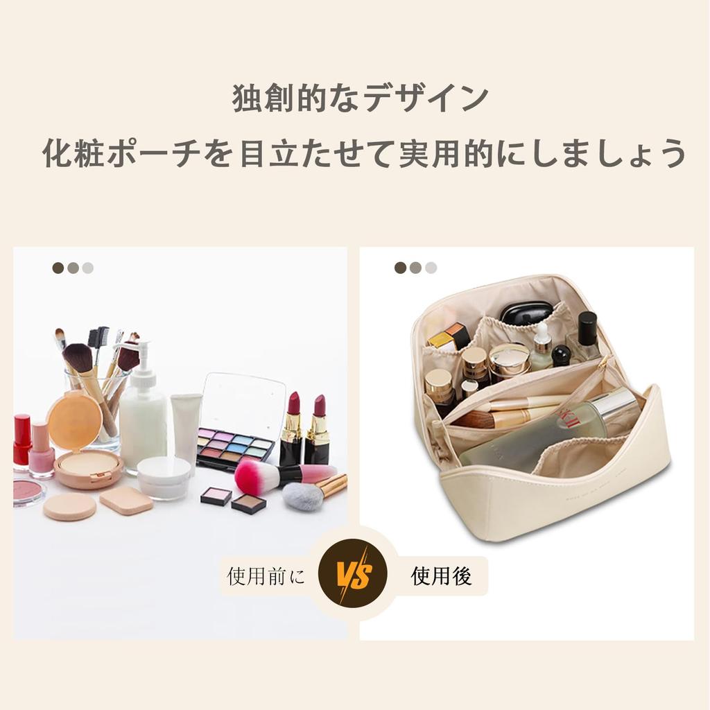 Lynlyulinger Makeup Cosmetic PU 5 Toiletry Home Travel Large Easy To Clean Pouch, Bag, Leather, Colors, Multi-Layered Interior, Bag, Storage, Storage,