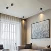 Ultra-thin Surface-mounted LED Downlight: No Hole Required, Round All-Aluminum Ceiling Light for Living Room.