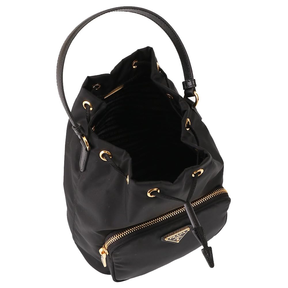 PRADA Bag 1BH038 RV44 UOO Nero Vera Re Nylon Triangle Logo Bucket Bag [Prada] (Shoulder Bag) Women's [Brand] [Item]