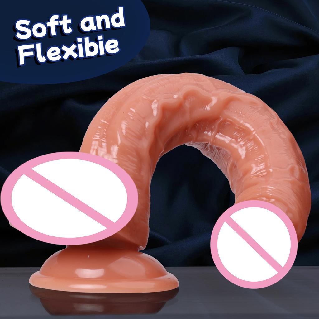 Soft Realistic Thick Huge Dildo Gay Adults Sex Toy for Women Suction Cup Big Dick Anal Plug Vaginal Masturbators Silicone Penis