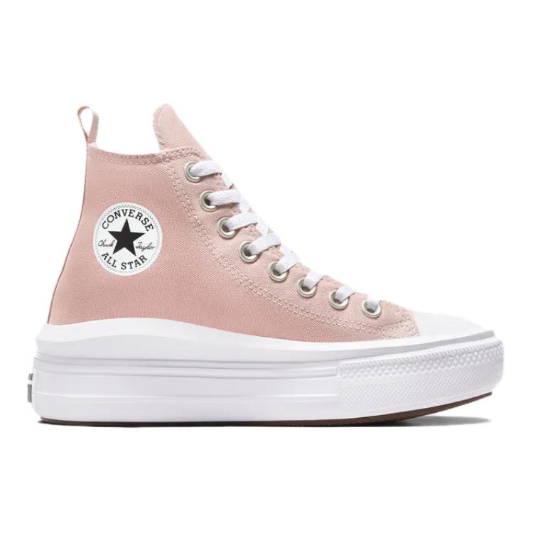 Converse All Star Move High Top Kids Canvas Shoes Light Pink Teenagers A08745C