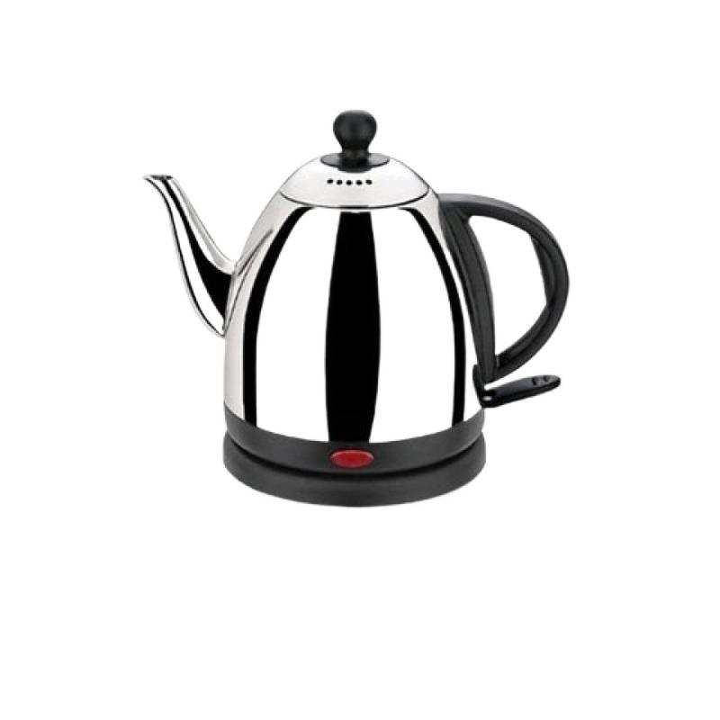 Portable Stainless Steel Electric Kettle with Long Spout for Brewing Tea and Boiling Water