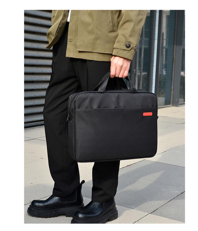 Handheld Crossbody Laptop Briefcase 15.6" - Single Shoulder, Large Capacity, Business Casual Tablet Bag